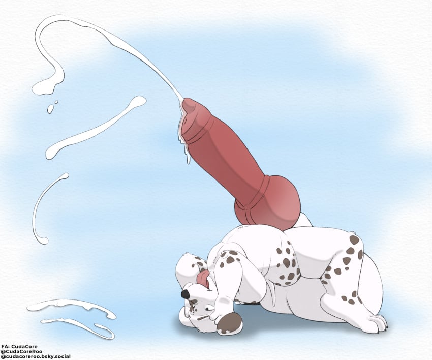 6:5 animal_genitalia animal_penis arched_back balls big_balls big_penis bodily_fluids canid canine canine_genitalia canine_penis canis cudacore cum dalmatian domestic_dog ejaculation erection genital_fluids genitals hands-free hi_res huge_balls huge_cock hyper hyper_balls hyper_genitalia hyper_penis knot mammal orgasm orgasm_face pascal_(cudacore) penis slightly_chubby