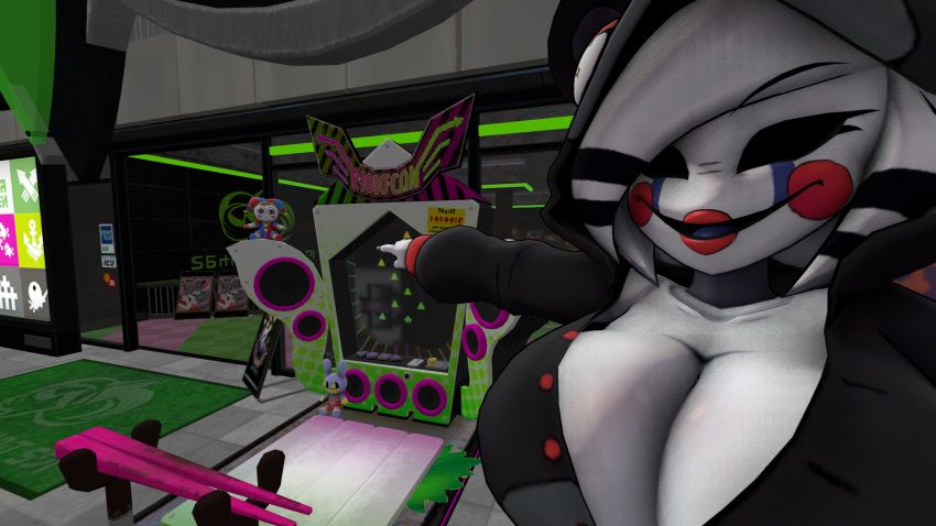 3d 3d_(artwork) arcade big_boobs big_breasts boobs breast_window breasts five_nights_at_freddy's fredina's_nightclub jax_(the_amazing_digital_circus) marie_(cally3d) marionette_(fnaf) pomni pomni_(the_amazing_digital_circus) puppet_(cally3d) puppet_(fnaf) sfm solo source_filmmaker splatoon splatoon_2 the_amazing_digital_circus