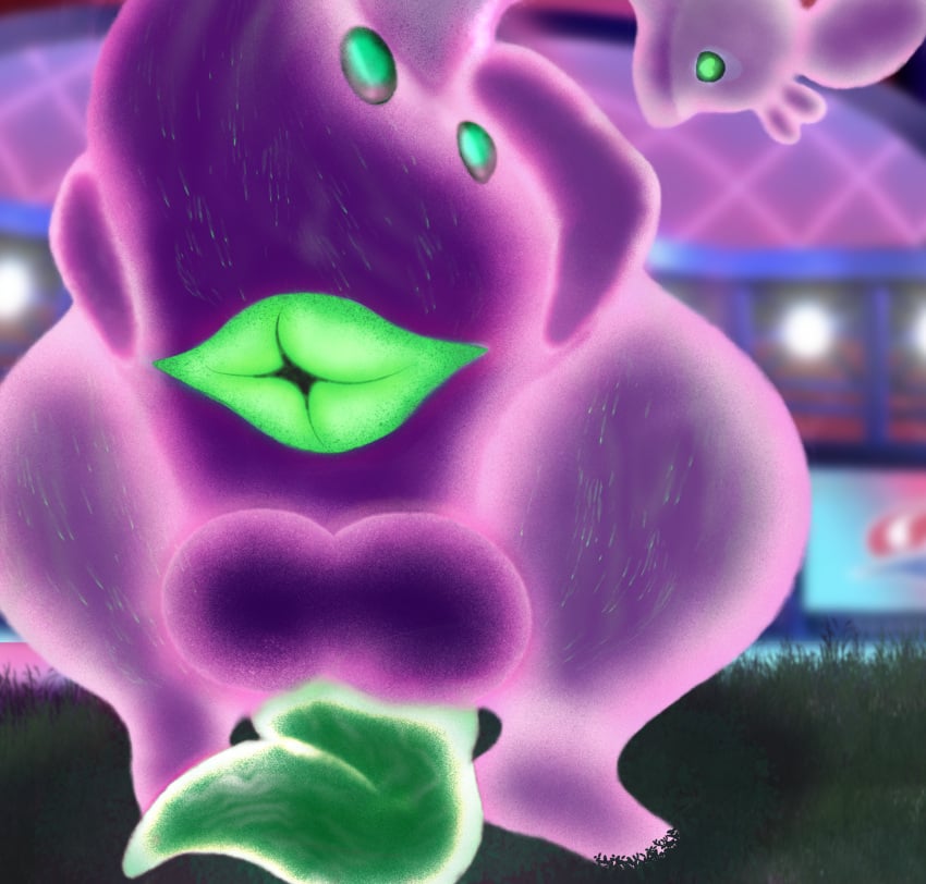 anus ass balls big_balls big_butt big_penis digital_media_(artwork) dragon dynamax erection eye_contact female generation_6_pokemon genitals glowing glowing_eyes glowing_genitalia glowing_penis goodra green_eyes green_penis hi_res huge_cock looking_at_another looking_at_viewer looking_back macro male nintendo nude penis pokemon pokemon_(species) presenting presenting_hindquarters presenting_pussy pussy simple_background slime solo spreading tail thick_thighs xenolith0