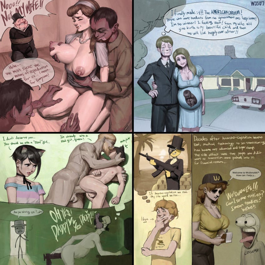 are_ya_winning_son chad_(meme) cheating cheating_wife fetus gay meme netorare ntr political_compass pregnant rape shitpost tradwife wjs07 wojak_comics