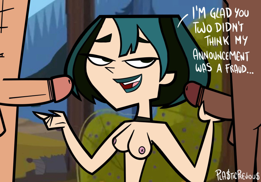 accurate_art_style dick gwen_(tdi) partial_male plasticprevious tagme total_drama_(series) total_drama_island