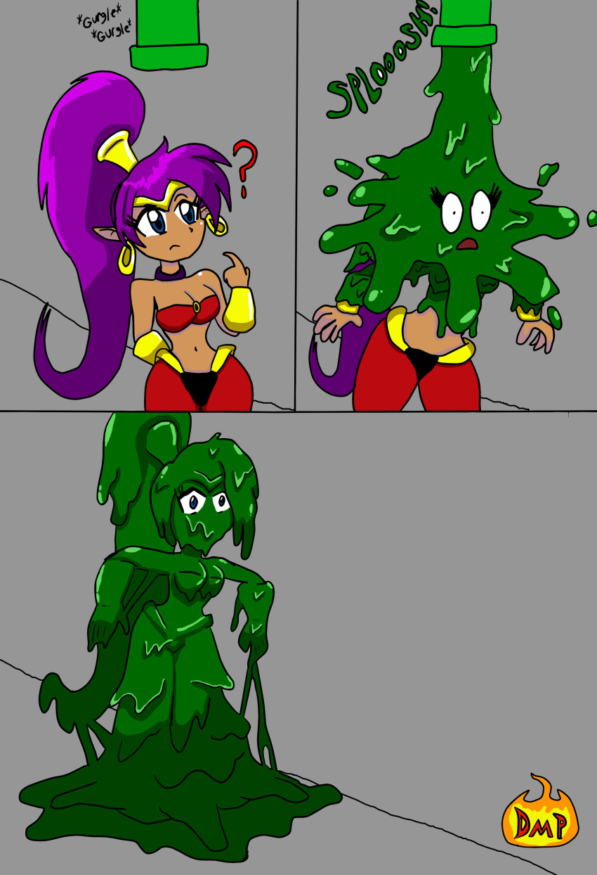 breasts doctormechapyro female female_only fetish shantae shantae_(character) slime slimed solo