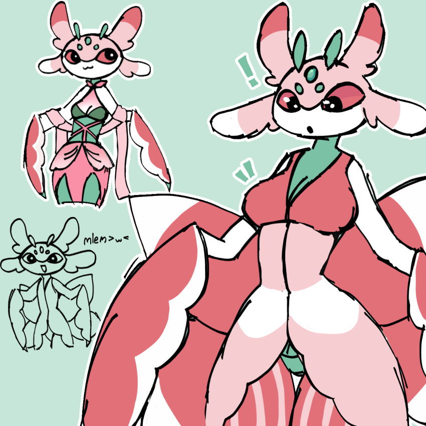 alternate_breast_size alternate_costume big_breasts breast_growth doodle huge_breasts lurantis pokemon