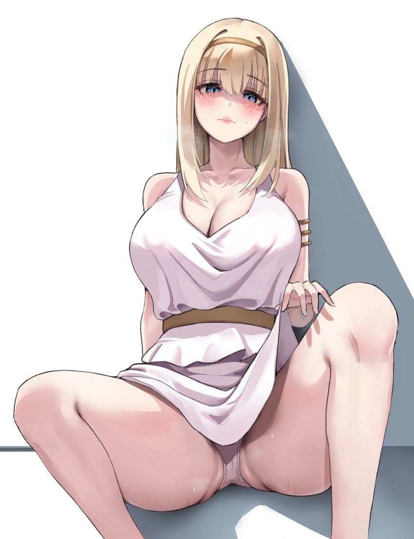 1girls ancient_greek_clothes arm_band armband attack_on_titan big_breasts blonde_female blonde_hair blush breasts busty curves curvy curvy_body curvy_female curvy_figure female female_only fluffyebi01 greco-roman_clothes greek_clothes huge_breasts large_breasts legs light-skinned_female light_skin milf pale-skinned_female pale_skin queen royal royalty shingeki_no_kyojin thick thick_thighs thighs ymir_fritz