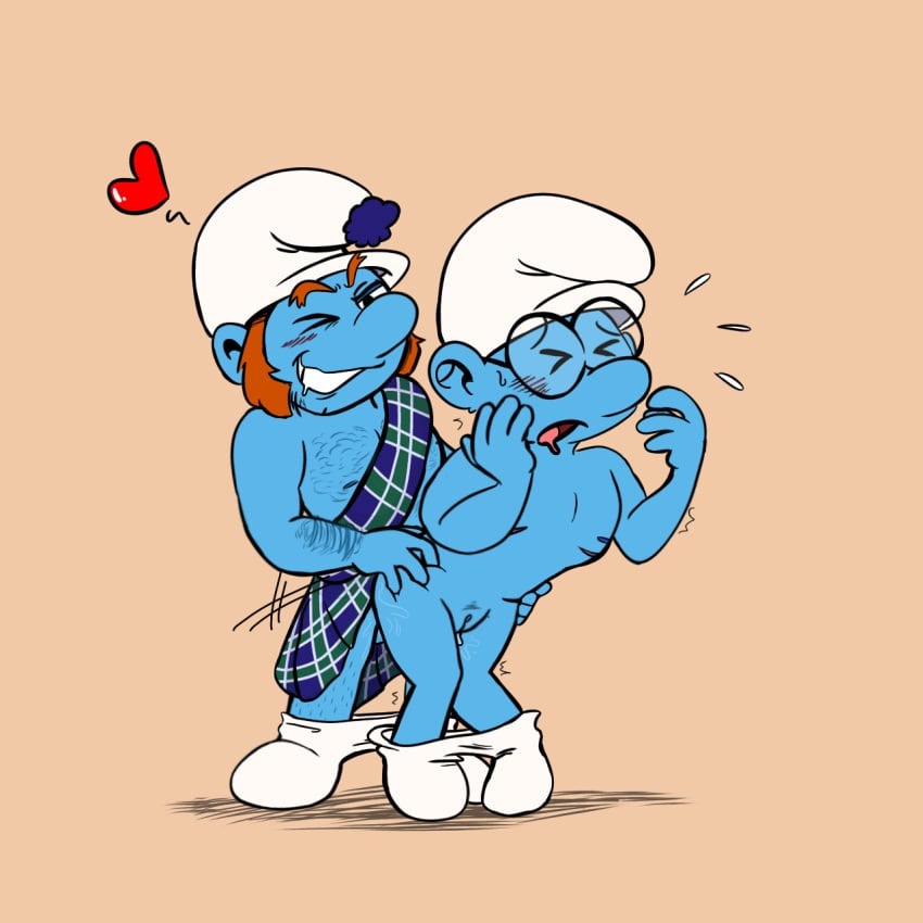 2boys bear brainy_smurf cuntboy doggy_style gay gay_sex gutsy_smurf intersex peyo_(copyright) pussy smurf the_smurfs twink vagina