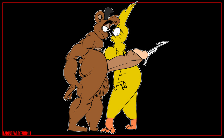 adultpartypunch animatronic anthro ass balls big_balls big_butt big_penis bodily_fluids breasts chiclet_(roommates) digital_media_(artwork) duo erection female five_nights_at_freddy's five_nights_at_freddy's_2 freddy_(fnaf) frederick_(roommates) genital_fluids genitals hi_res huge_balls huge_butt huge_cock hyper hyper_balls hyper_genitalia hyper_penis imminent_sex machine male male/female nude penis robot roommates:motha roommates_(comic) scottgames simple_background thick_thighs toony toy_chica_(fnaf) wide_hips