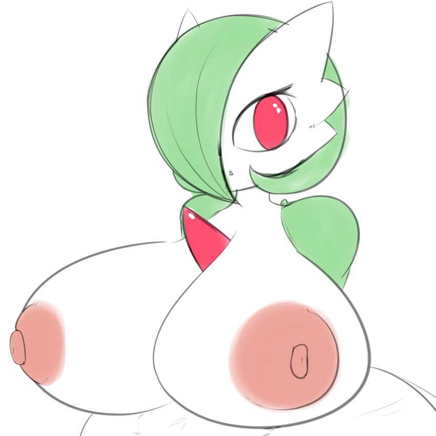 1girls 2023 areolae big_breasts breasts breasts_bigger_than_head dannyiac female female_only game_freak gardevoir generation_3_pokemon green_hair huge_breasts humanoid nipples pink_nipples pokémon_(species) pokemon pokemon_(species) red_eyes solo