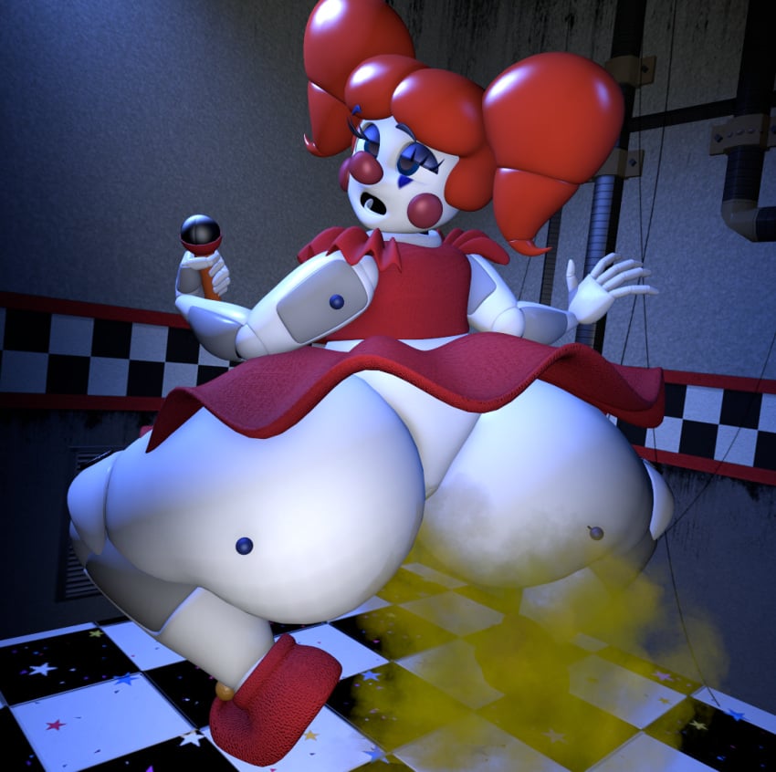 1girls 3d animatronic baby_(fnafsl) big_ass big_butt big_thighs bonfiebutt bubble_ass bubble_butt circus_baby circus_baby_(fnaf) clown clown_girl clown_makeup clown_nose dat_ass fart fart_cloud fart_fetish farting farts female female_only five_nights_at_freddy's five_nights_at_freddy's:_sister_location gassy gassy_female huge_ass huge_butt huge_thighs looking_back sausagesspicys_circus_baby_(spiderjunior10) skirt skirt_lift skirt_up smelly smelly_ass solo source_filmmaker squatting tagme