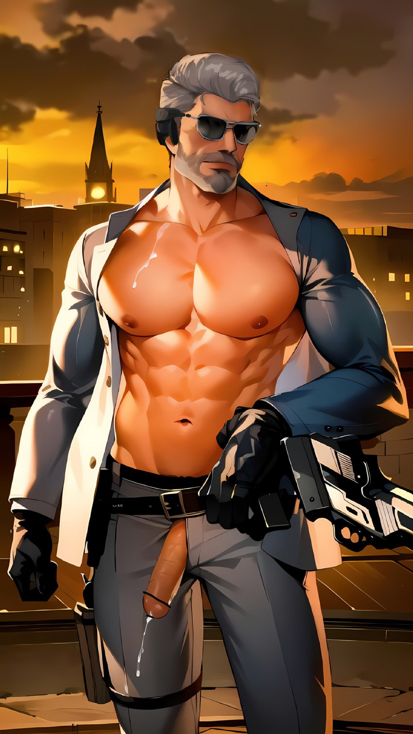 abs ai_generated ai_penis first_porn_of_character male_only male_sexy muscular_male pecs six_pack tekken tekken_8 victor_chevalier