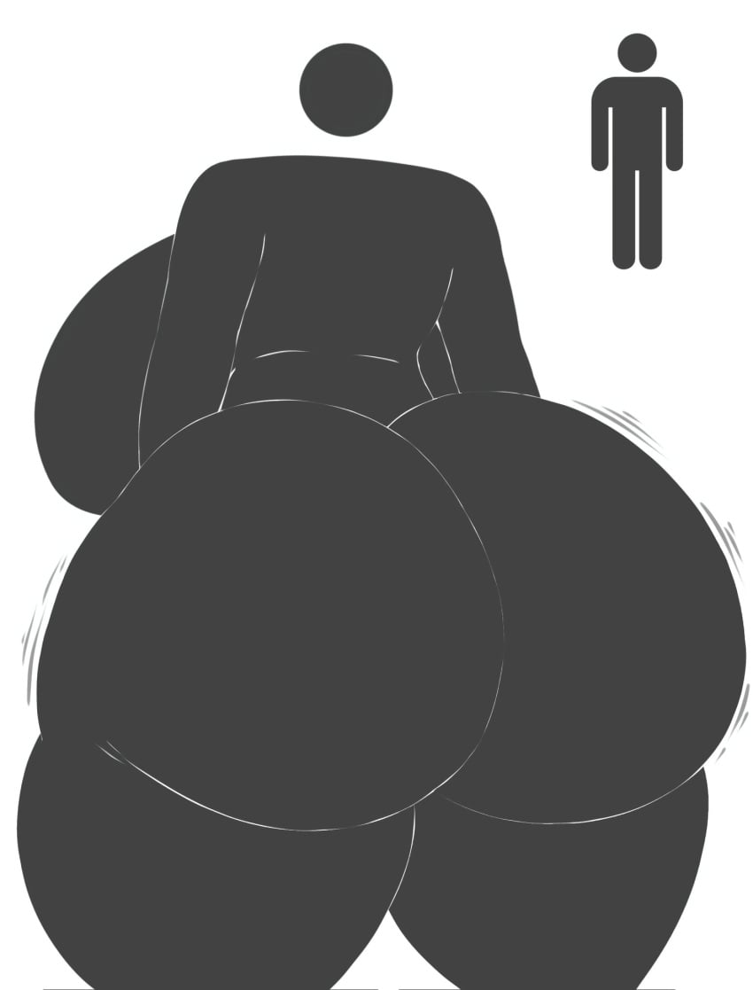 ass bathroom_gender_symbol big_ass big_breasts big_butt breasts bubble_ass bubble_butt female huge_ass naked nude_female pictogram sign videogamedunky warning_sign_person