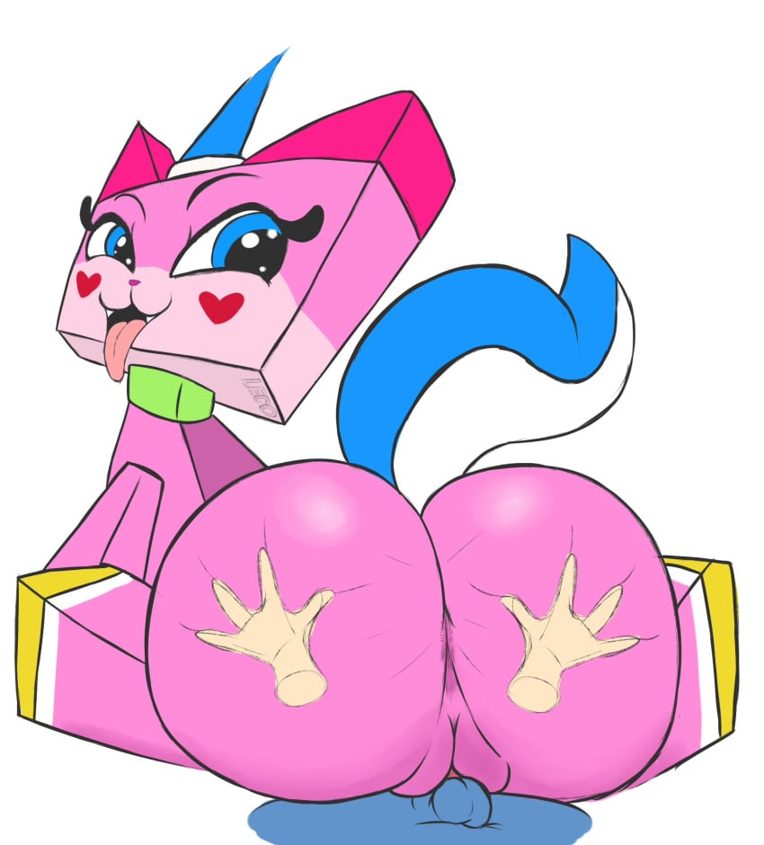 anus ass balls big_butt butt_grab disembodied_penis felid feline female genitals hand_on_butt hi_res huge_butt male male/female mammal neom-daddy penis pussy sex the_lego_movie tongue tongue_out unikitty