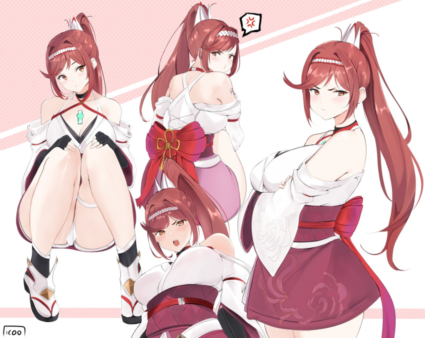 1girls absurd_res anger_vein angry ass bare_shoulders black_gloves blush boots breasts bubble_butt busty cleavage core_crystal curvy elbow_gloves female female_only fingerless_gloves glimmer_(xenoblade) gloves highres hips hourglass_figure icoo japanese_clothes kimono large_ass large_breasts long_hair looking_at_viewer monolith_soft multiple_angles multiple_views nintendo orange_eyes pink_hair ponytail slim_waist tattoo thick_ass thick_thighs thighs very_long_hair white_boots white_kimono wide_hips xenoblade_(series) xenoblade_chronicles_3 xenoblade_chronicles_3:_future_redeemed