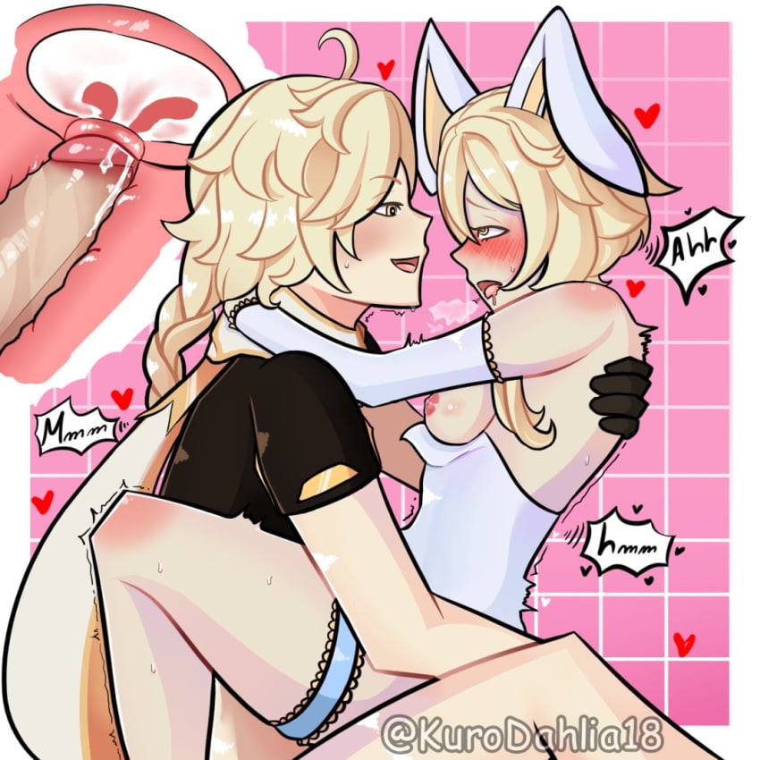 1boy 1girls aether_(genshin_impact) ahe_gao animal_ears blonde_hair blush breasts brother_and_sister bunnysuit cow_girl cowgirl_position creampie cum cum_in_pussy female female_orgasm genital_fluids genshin_impact heart heart-shaped_pupils hetero hug impregnation_risk incest internal_cumshot kurodahlia18 long_hair looking_at_another looking_up lumine_(genshin_impact) mechanical_parts medium_breasts nipples open_clothes open_mouth orgasm playboy_bunny possible_impregnation raw_sex saliva sex shaking short_hair siblings simple_background sitting smile spread_legs steaming_body straddling straight sweat sweatdrop sweating symbol-shaped_pupils thighs tongue tongue_out twincest twins uncensored unprotected_incest upper_body vaginal vaginal_penetration x-ray yellow_eyes