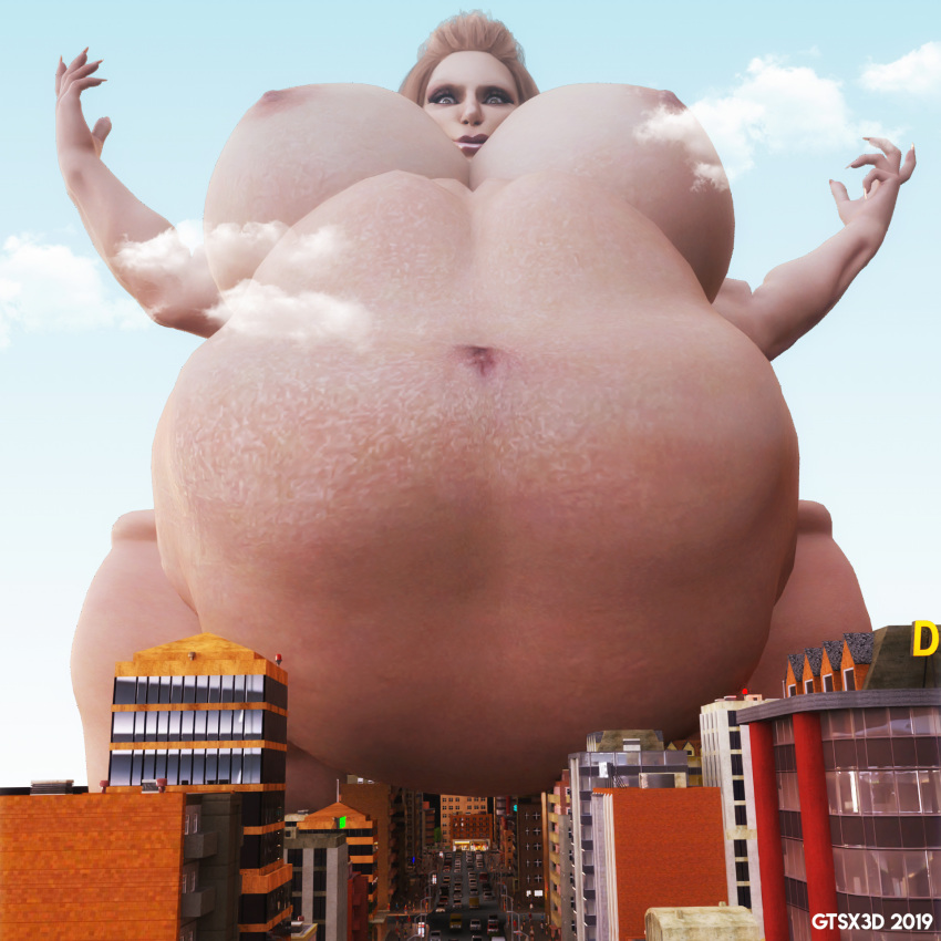 1girls 3d bbw belly big_belly big_breasts breasts celebrity fat female giantess gtsx3d huge_belly huge_breasts lady_gaga macro nipples overweight real_person