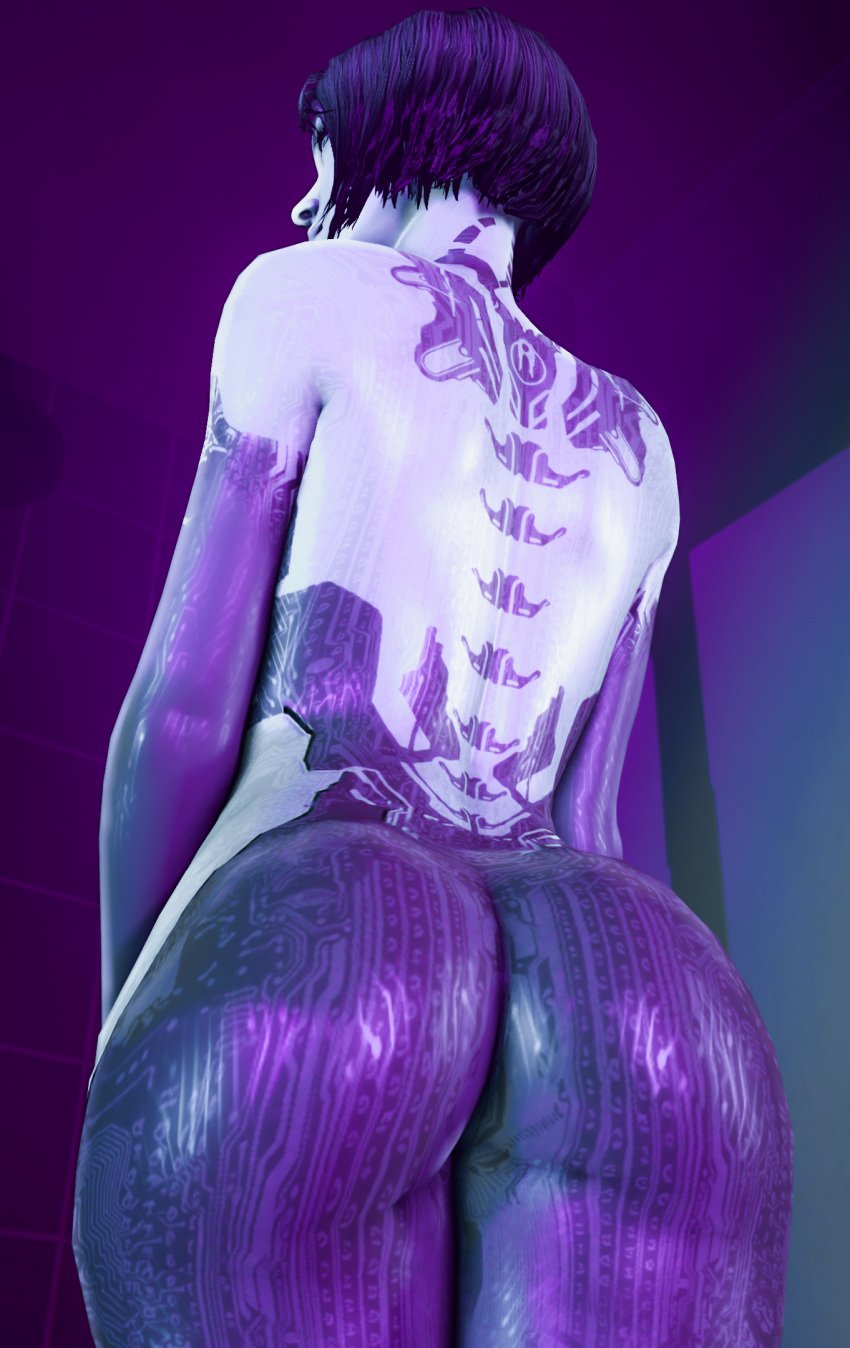 3d 3d_(artwork) ass big_ass big_butt cortana female female_only geon303 halo_(series) halo_4 purple_body source_filmmaker