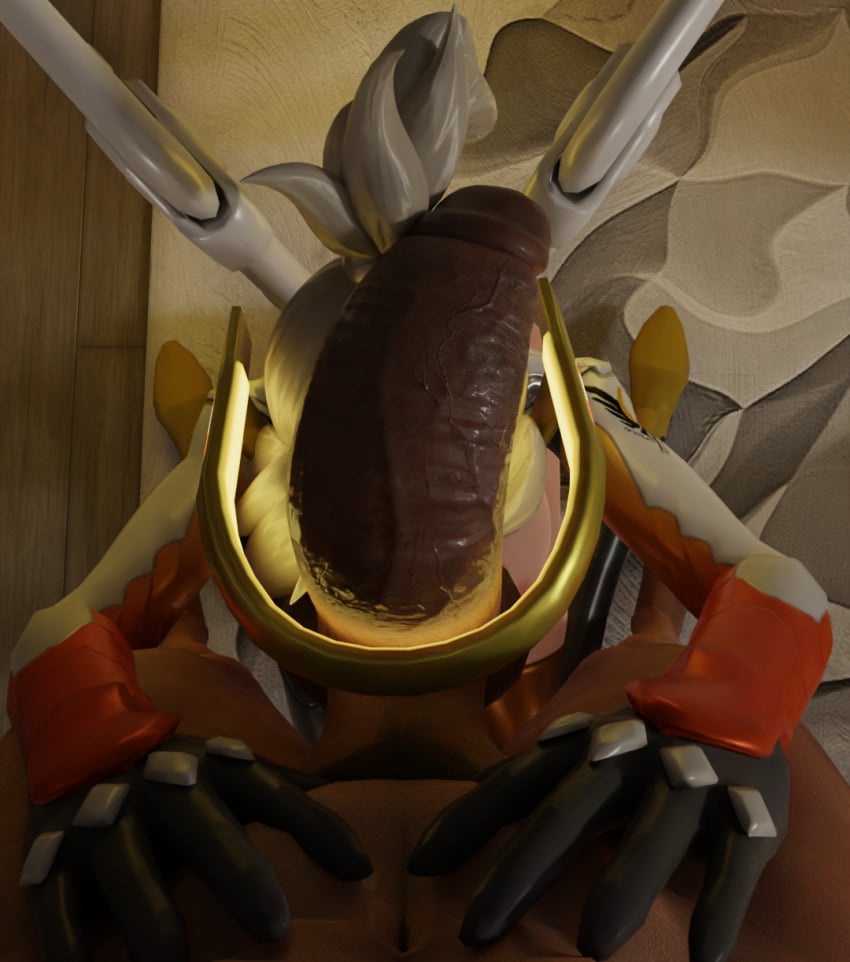 3d big_balls big_penis cock_on_head cock_worship dark-skinned_futanari flaccid_penis futa_on_female futanari hung_futanari mercy overwatch overwatch_2 penis_on_head pharah pubic_hair sug_madic3d veiny_penis worshiping