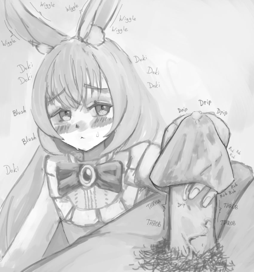 1boy 1girls 2023 :< blush blush_lines blushing_at_viewer bunny bunny_ears bunny_girl clothed clothed_female_nude_male clothing cum cum_through_clothes cumming cumming_through_clothing drawthread_request english_text female handjob indie_virtual_youtuber looking_at_penis male monochrome nude nude_male_clothed_female ozornayashoujo rabbit rabbit_ears rabbit_girl sleevejob sleeves sweat sweatdrop sweating text usako_nano_(nanobites) usako_nano_(nanobites)_(1st_2d_costume) virtual_youtuber vtuber