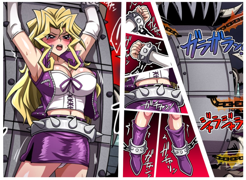 1girls bondage electrostimulation mai_valentine ryona yagamitsr yu-gi-oh! yu-gi-oh!_duel_monsters