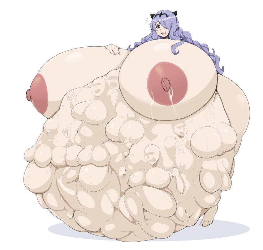 areolae ass ass_imprint bbw belly breast_imprint breasts breasts_bigger_than_head breasts_bigger_than_torso camilla_(fire_emblem) chubby commission commissioner_upload face_imprint fire_emblem fire_emblem_fates gigantic_breasts hair_over_one_eye huge_areolae huge_ass huge_belly huge_nipples hyper hyper_belly hyper_breasts lactation light-skinned_female long_hair mass_vore mini_giantess multiple_prey nipples puffy_areola purple_hair stomach_deformation tiara vore vore_belly zeruxu