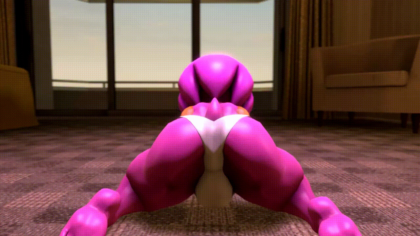 3d amy_rose animated ass ass_focus balls barefoot darksorm feet female gif image on_knees panties solo solo_female sonic_(series) twerking