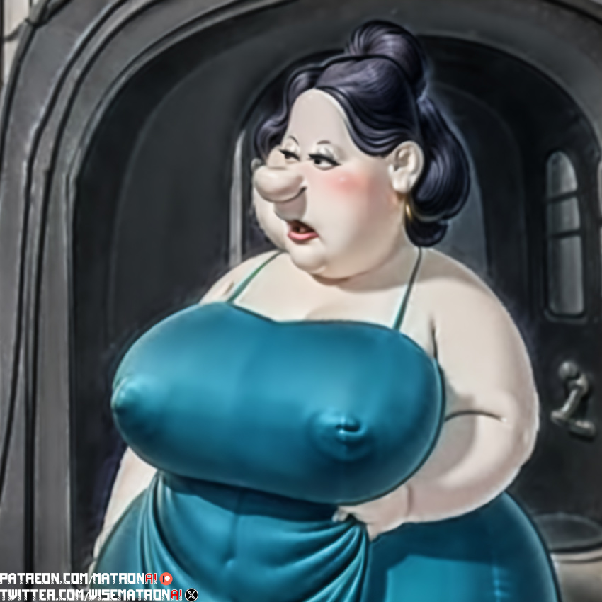 4k ai_generated bbw big_breasts fat female female_only gilf gmilf granny highres huge_hips italian italian_female italian_mama large_breasts massive_butt massive_thighs matronai_(artist) milf nipple_bulge nipples obese obese_female overweight overweight_female patreon patreon_username pinup red_bull ssbbw stable_diffusion thick_thighs twitter_username wide_hips