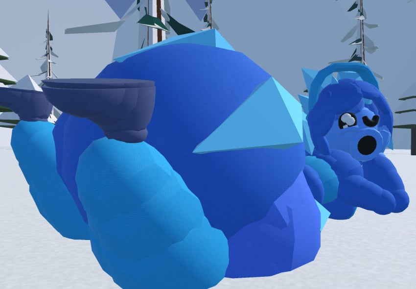1girls black_eyes black_mouth blue_body blue_clothing blue_hands blue_pants breasts bubble_ass bubble_butt cold_peace female female_only oc plantie plants_vs_zombies pvz rec_room recroom small_breasts snow thick_ass thick_thighs trees white_background