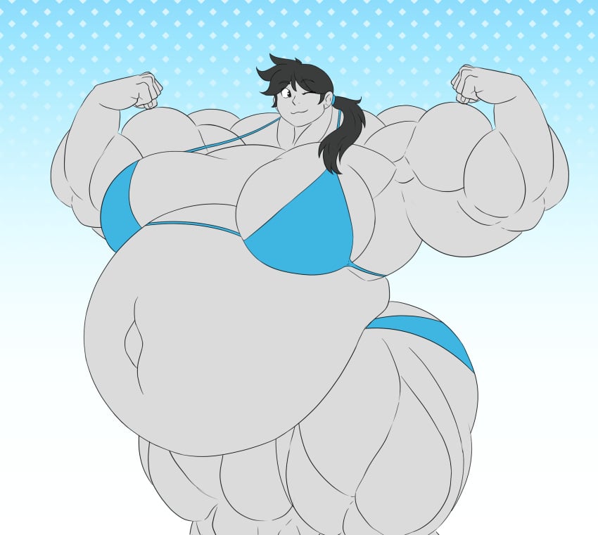 1girls belly big_belly big_breasts bikini breasts disproportional female flexing huge_belly huge_breasts hyper_ass hyper_belly hyper_breasts hyper_pregnancy modezombie muscular muscular_female pregnant strongfat wii_fit_trainer