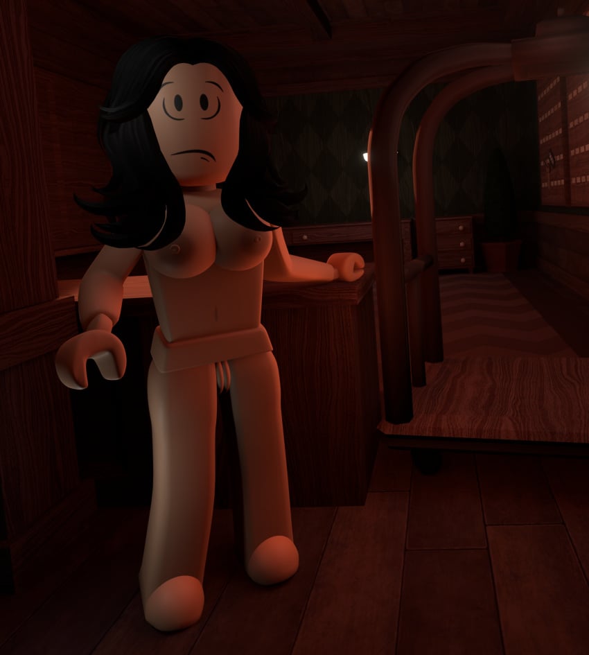 1girls 3d black_hair blender breasts doors_(roblox) female female_only image looking_at_viewer nipples nude pussy roblox roblox_game robloxian self_upload solo solo_female tagme tarsto worried