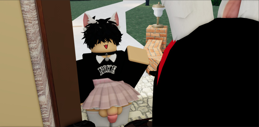 1boy 1girls 3d balls cometrr34 dark-skinned_female flaccid penis roblox roblox_avatar robloxian self_upload tagme