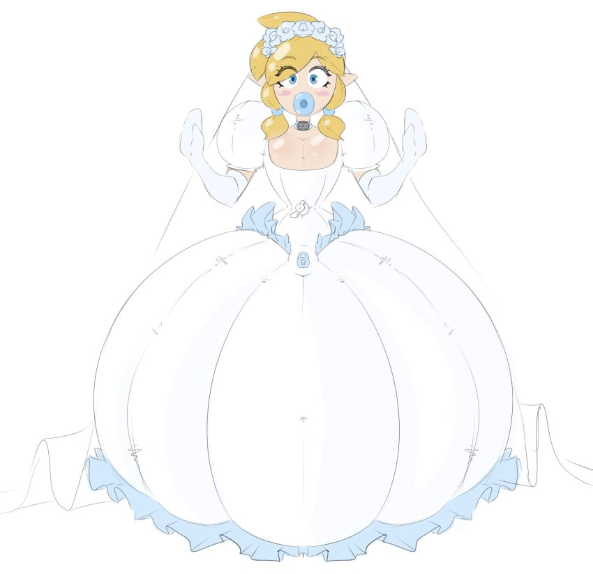 1boy 2023 big_lips bimbo_femboy bimbo_lips bimbofication bimbofied bridal_gown bridal_veil chastity crossdressing femboy femboy_bride flower_in_hair hourglass_figure inflatable link male_bride sealguy sexdoll_lips sexdoll_tf the_legend_of_zelda twintails wedding_dress