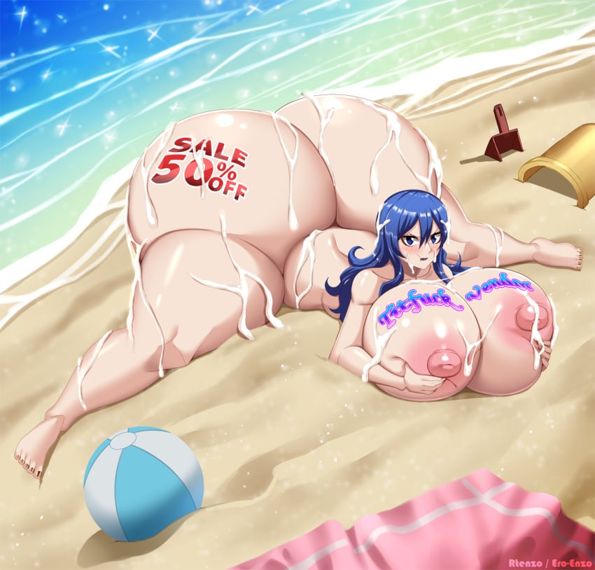 1female 1girls alternate_version_available ass ass ass_bigger_than_breasts ass_bigger_than_head ass_bigger_than_torso bare_breasts bare_tits beach big_ass big_breasts big_breasts big_butt blue_eyes blue_hair breasts breasts breasts_bigger_than_head cum cum_on_body cum_on_breasts cum_on_face dumptruck_ass dumptruck_butt enormous_ass enormous_butt ero-enzo exposed_breasts exposed_tits fairy_tail fat_ass fat_butt female female female_focus female_only gigantic_ass gigantic_butt huge_ass huge_breasts huge_breasts huge_butt hyper_ass hyper_butt juvia_lockser large_ass large_breasts large_butt large_tits massive_ass massive_breasts massive_butt massive_tits nipples nude nude_female rtenzo tagme text thick_thighs thighs