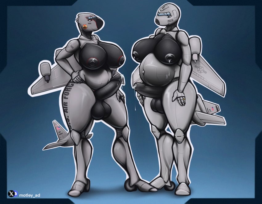 2futas aeromorph aircraft animate_inanimate anthro big_balls big_penis completely_nude duo erect_penis erection futa_only futa_with_futa futanari huge_breasts humanoid_penis kc-10 kc-135 living_aircraft living_machine motley_ad nude nude_futanari precum pregnant pregnant_futa red_eyes smooth_balls smooth_penis text thick_thighs