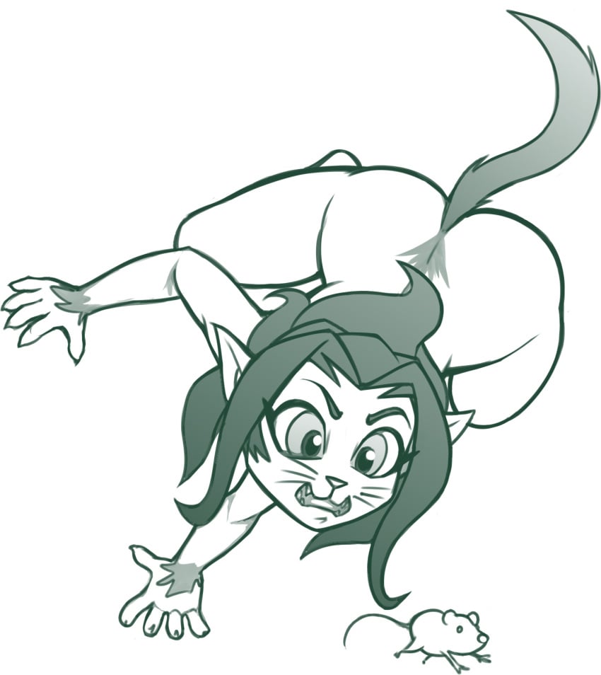 1girls 2024 5_fingers acting_like_a_cat alternate_species anthro bent_arm big_eyes big_iris biped black_and_white cat-jade cat_girl chasing claws curved_eyebrows dark_eyebrows dark_hair dark_tail digital_drawing_(artwork) digital_media_(artwork) domestic_cat dot_eyes duo eyebrows eyelashes fangs felid feline felis female feral finger_claws fingers fur fur_tuft furrification glistening glistening_eyes hair hi_res humanoid_hands iris jackie_chan_adventures jade_chan larger_anthro larger_female looking_at_another looking_down looking_down_at_another mammal medium_hair monochrome mouse murid murine nude nude_anthro nude_female open_mouth prick_ears pupils redout rodent running running_away size_difference smaller_feral tail teeth thick_thighs tuft whiskers