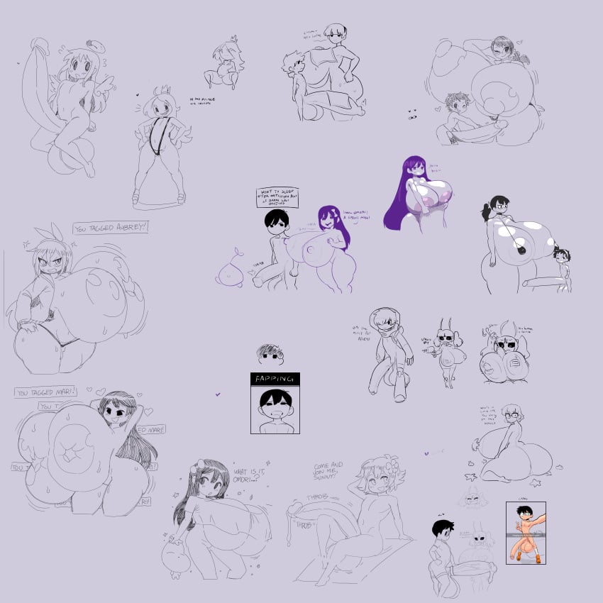 angstrom aubrey_(headspace) aubrey_(omori) basil_(omori) cattleya completely_nude completely_nude_female crimvael drawpile embarrassed_nude_femboy english_text erection female futanari grey_background groping huge_balls huge_breasts huge_cock hung_femboy incest ishuzoku_reviewers lewdicrousart line_art male mari_(omori) multiple_boys multiple_girls naked naked_female nude nude_female omori queen's_blade rana_(queen’s_blade) sketch sketch_page sunny_(omori)