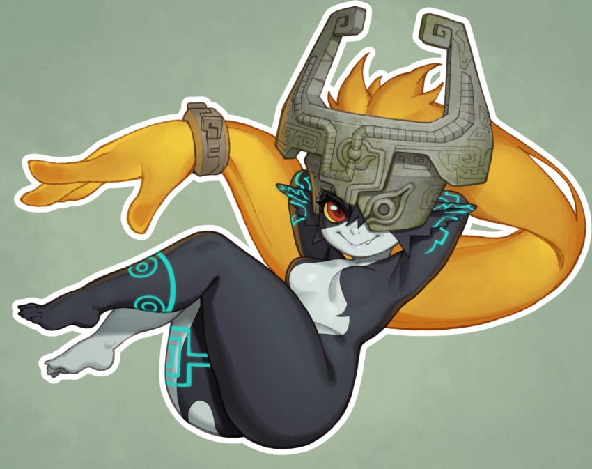 1girls 2023 ass breasts female female_focus female_only imp_midna looking_at_viewer midna nintendo orange_hair rizdraws shortstack solo_female solo_focus the_legend_of_zelda thick_thighs thighs twilight_princess wide_hips wide_thighs