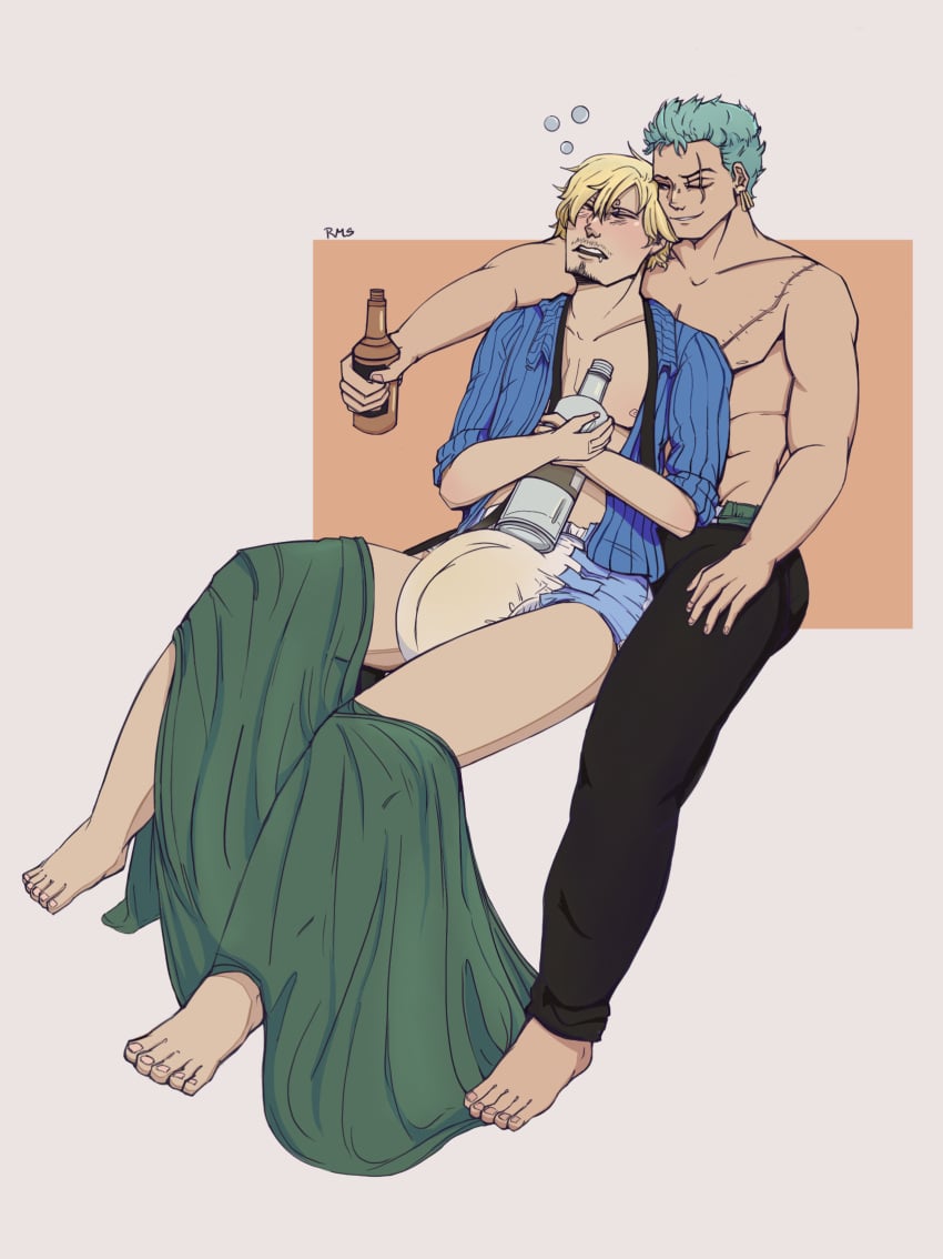 2boys adult alcohol clothing cuddling diaper diaper_fetish drunk gay male male/male male_only one_piece peeing peeing_self resettimyspagetti roronoa_zoro sanji soiling soiling_diaper urinating urinating_male urination watersports wet_diaper wetting wetting_diaper wetting_self