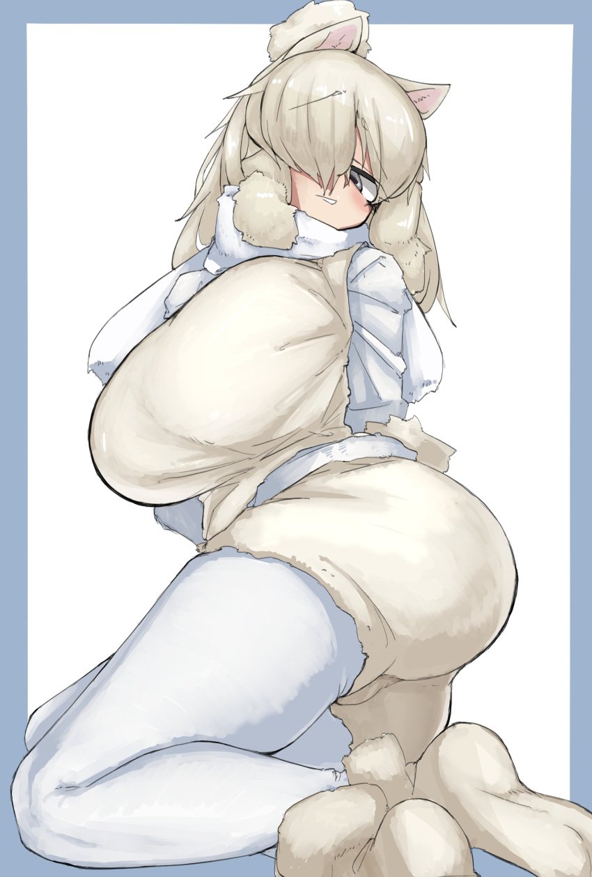 alpaca alpaca_suri_(kemono_friends) ass big_ass big_breasts breasts feet kemono_friends latina peruvian_female thick_legs thick_thighs urisaba