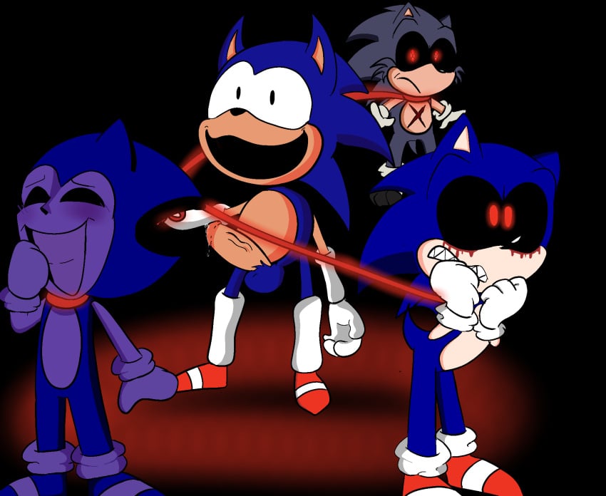 4boys animal ankifun anthro blush classic_sonic classic_sonic.exe collar creepypasta cum demon demon_hedgehog erection friday_night_funkin friday_night_funkin_mod gay genital_fluids group hedgehog leash leash_and_collar lord_x majin_sonic male male_only open_mouth ownership penis questionable_consent red_eyes restrained rewrite_(sonic.exe) smile sonic.exe sonic.exe_(character) sonic.exe_(creepypasta) sonic.exe_(series) sonic_(series) sonic_the_hedgehog_(series)