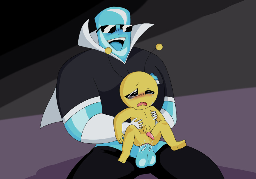 alien_hominid alien_hominid_(character) alien_hominid_invasion blue_skin indoors juiceman_(alien_hominid) male_only newgrounds non-human toony