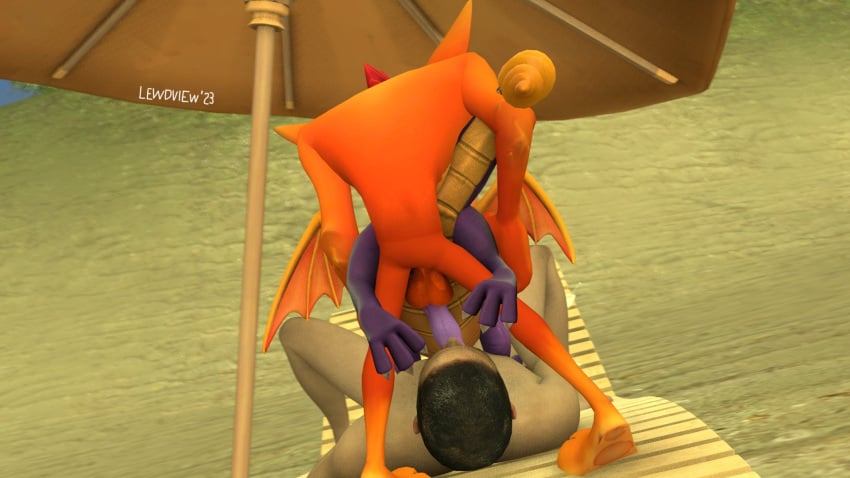 activision anal anal_sex anthro bandicoot claws crash_(series) crash_bandicoot dragon feral gangbang gay genitals group group_sex hi_res human lewdview male male/male male_only mammal marsupial oral penetration penis sex spyro spyro_the_dragon tagme trio wings yaoi zoophilia