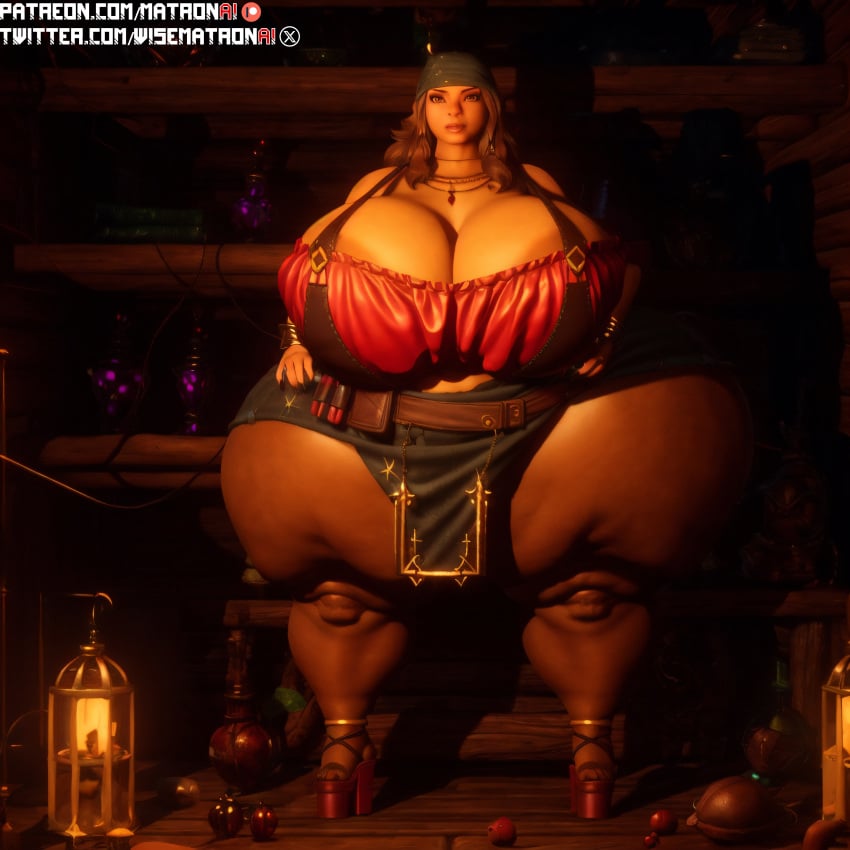 1girls 4k ai_generated bbw big_breasts breasts breasts chubby chubby_female female female female_only herba highres hips huge_breasts large_breasts massive_thighs matronai_(artist) patreon patreon_username pinup solo solo_female solo_focus stable_diffusion thick_legs thick_thighs thighs twitter_username under_the_witch wide_hips witch