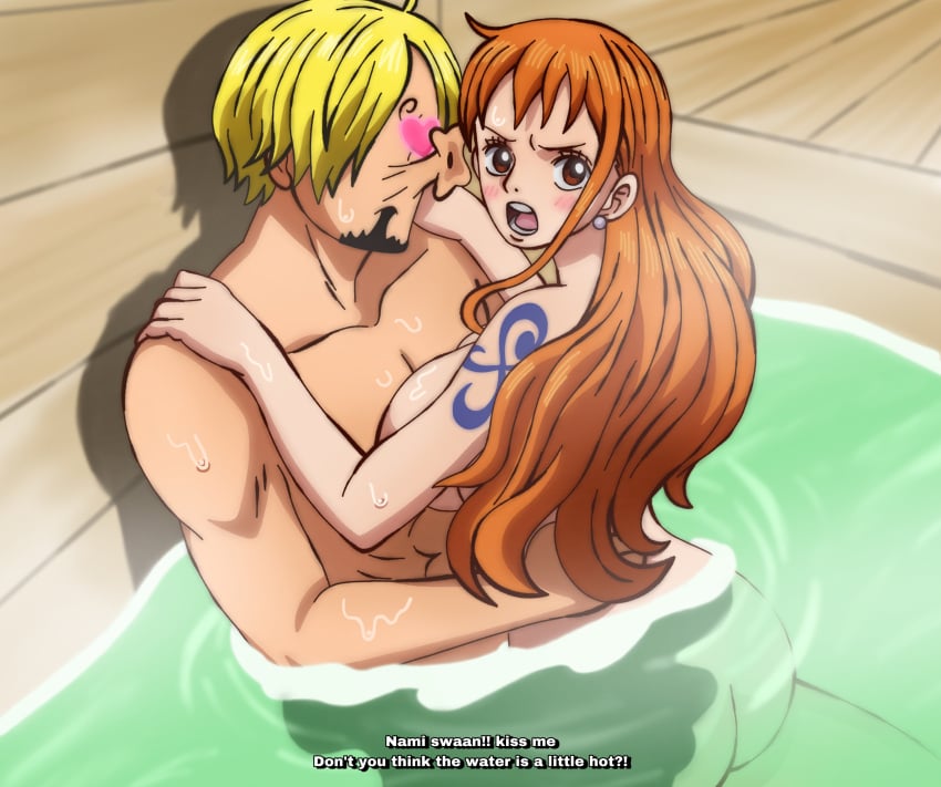 accurate_art_style dialogue female female_focus male nami one_piece post-timeskip rao_jackman riding sex talking vagina vaginal_penetration vaginal_sex vinsmoke_sanji