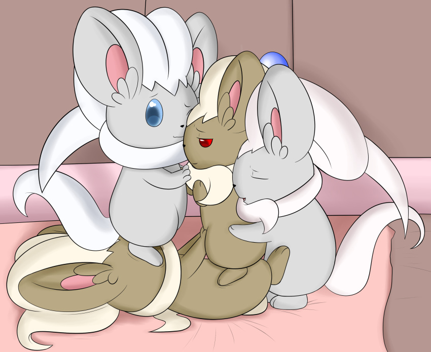 chinchilla cinccino foursome fur furry pokémon_(species) pokemon shiny_cinccino shiny_pokemon tagme yiff yumei