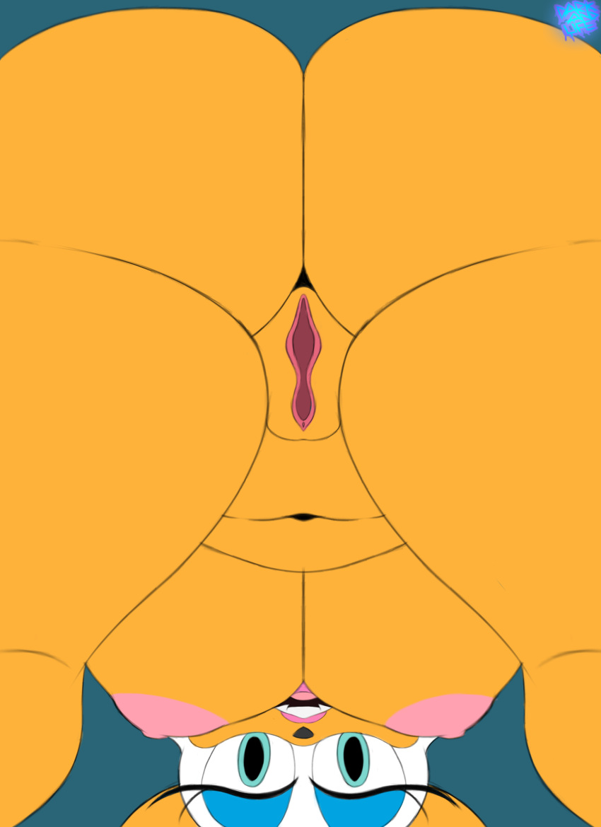 anthro anthro_only ass bat below_view big_breasts big_butt breasts darkandlife2 eyebrows female flat_colors genitals hi_res mammal nipples nude pussy rear_view rouge_the_bat sega solo sonic_(series) spread_legs spreading teeth thick_eyebrows thick_thighs vagina