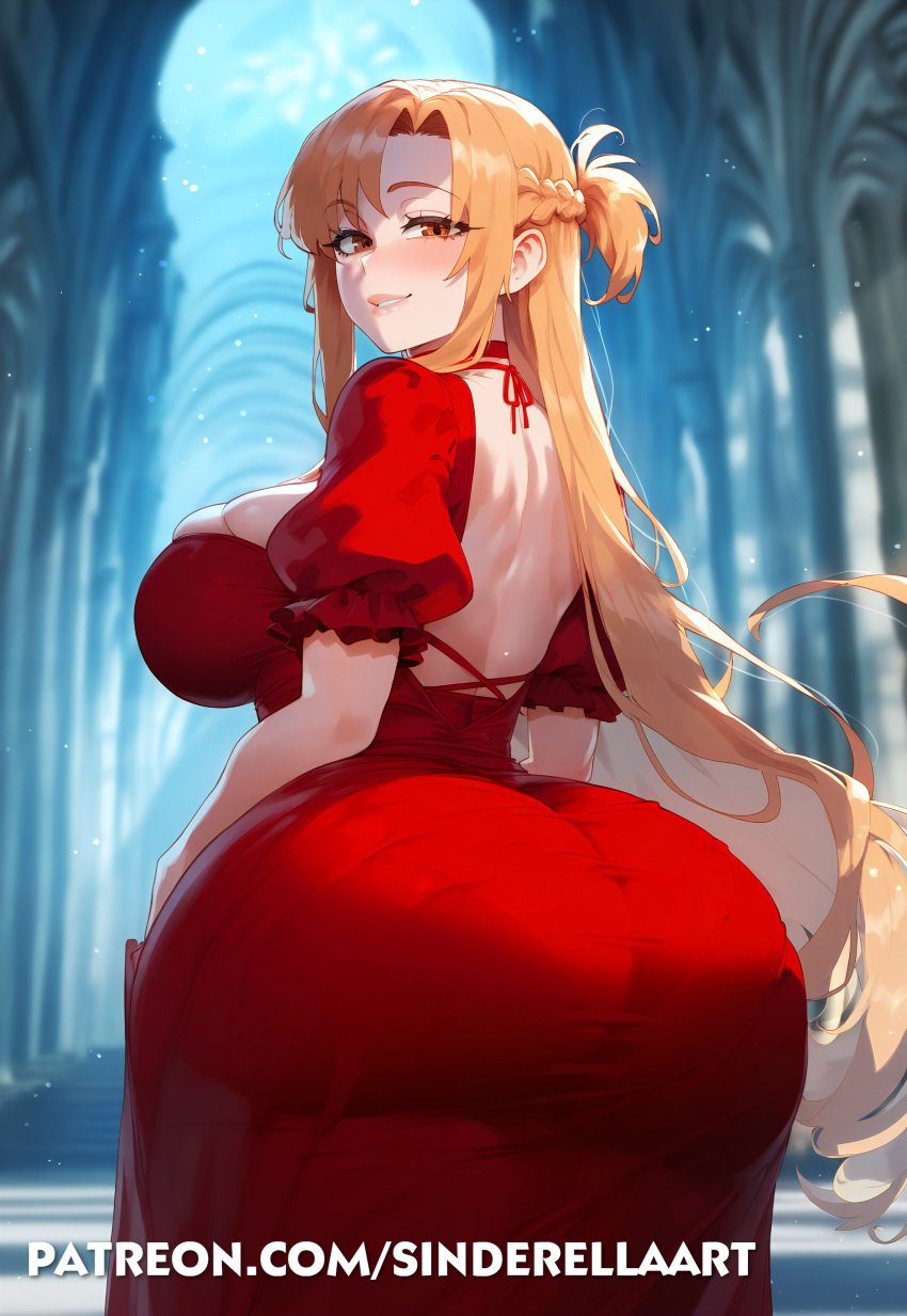 ai_generated ass_bigger_than_head big_breasts big_breasts big_butt breasts_bigger_than_head busty commission date date_night dress female heavenly_ass huge_ass huge_breasts large_ass large_breasts patreon patreon_url patreon_username pawg red_dress sinderellaart sword_art_online tease teasing teasing_viewer teen teen_girl teenage_girl teenager thick thick_ass thick_legs thick_thighs voluptuous voluptuous_female yuuki_asuna