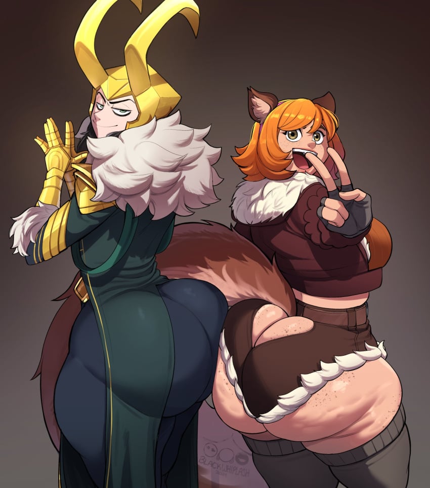 1femboy 1girls 1male 2024 2d 2d_(artwork) alternate_ass_size animal_ears ass ass_cleavage big_ass big_butt big_thighs blackwhiplash blackwhiplash_(style) butt bwl clothed clothed_female clothed_femboy clothed_male clothing dumptruck_butt duo female femboy high_resolution highres huge_ass humanoid light-skinned_female light-skinned_male light_skin loki_(marvel) loki_(marvel_rivals) male marvel marvel_rivals part_1 part_of_a_set peace_sign plump plump_ass plump_thighs short_hair short_shorts smile squirrel_ears squirrel_girl squirrel_girl_(marvel) squirrel_girl_(marvel_rivals) squirrel_humanoid squirrel_tail thick_thighs wide_eyed