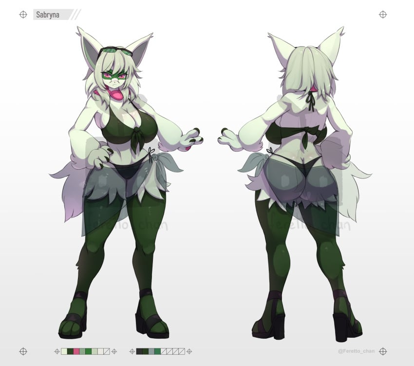 1girls anthro blush breasts cleavage creatures_(company) female_focus female_only feretto_chan fox_ears fur furry game_freak generation_9_pokemon mammal maskless_meowscarada meowscarada nintendo pokémon_(species) pokemon pokemon_(species) pokemon_sv starter_pokemon