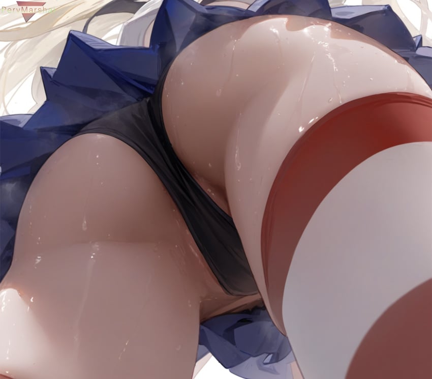 1girls ai_generated ass black_panties female female_focus female_only from_below kantai_collection legs lifting_skirt marshalperv panties pervmarshal shimakaze_(kantai_collection)marshalperv solo solo_female solo_focus stockings sweat sweating tagme_(artist) thighs upskirt