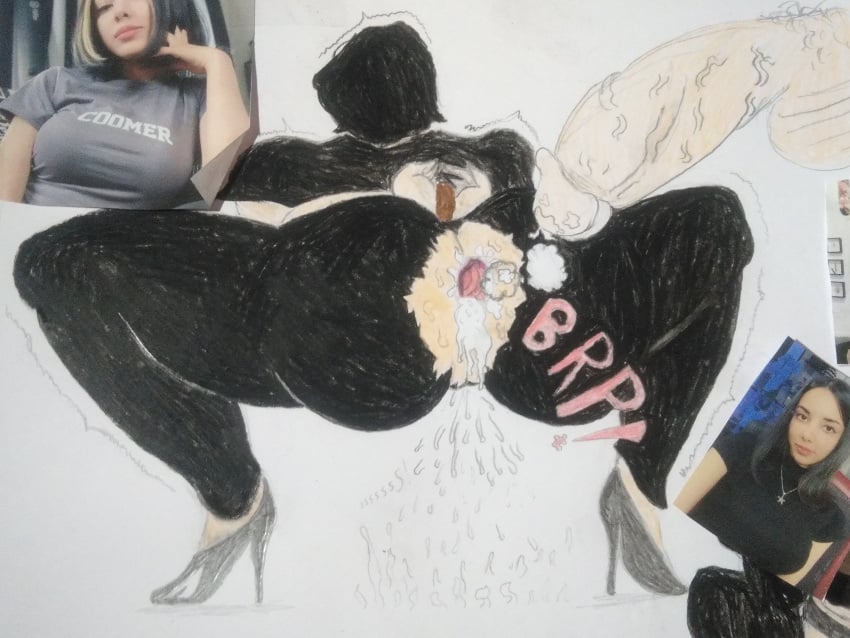 abs after_anal after_rape anal big_ass big_penis black_hair black_leggins black_shirt bondage cum cum_fart cum_in_ass fart fart_on_dick farting hand_drawn high_heels humiliation pussy pussy_ejaculation squat squatting squirting susu_jpg tied tied_hands torn_clothes vtuber youtuber youtuber_girl