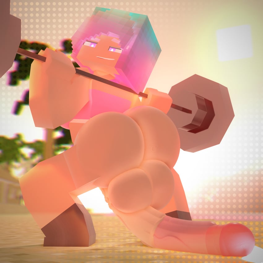 1futa 3d ass balls barbell barbell_squats beach cum cuteskyler futa_only futanari golden_hour huge_cock hyper_penis large_cock large_penis leaking_cum leaking_penis lifting_weights looking_at_viewer looking_back looking_back_at_viewer minecraft penis soft_penis solo solo_futa squatting working_out